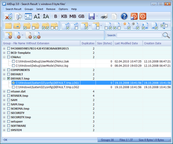AllDup Duplicate File Finder screenshot