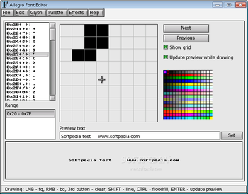 Allegro Font Editor screenshot