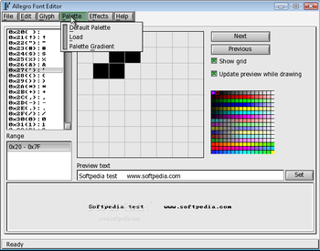 Allegro Font Editor screenshot 2