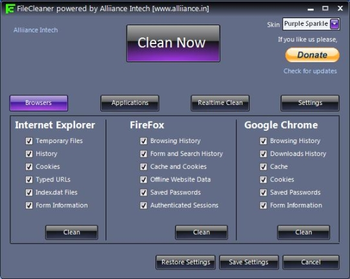 Alliiance Intech FileCleaner screenshot