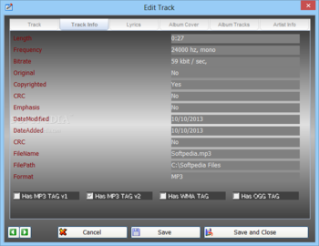 AllMySongs Database screenshot 3