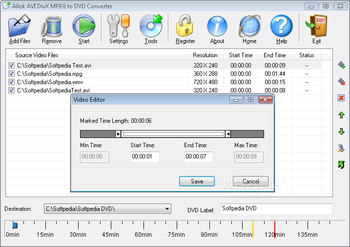 Allok AVI DivX MPEG to DVD Converter screenshot 2