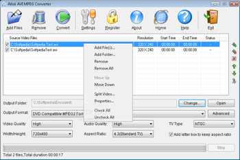 Allok AVI MPEG Converter screenshot