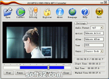 Allok AVI MPEG WMV RM to MP3 Converter screenshot 2