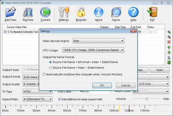 Allok AVI to DVD SVCD VCD Converter screenshot 2