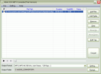 Allok OGG MP3 Converter screenshot