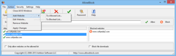 AllowBlock screenshot 2