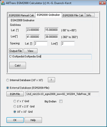 AllTrans EGM2008 Calculator screenshot 2
