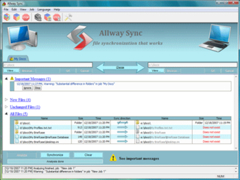 Allway Sync 'n' Go screenshot