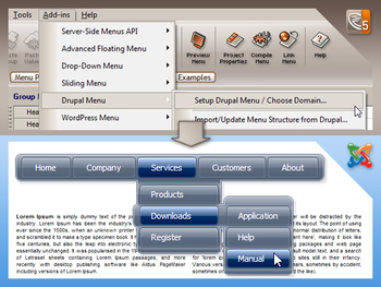 AllWebMenus Joomla Menu Addin screenshot 3