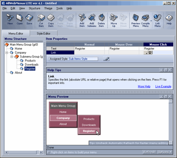 AllWebMenus LITE screenshot 2