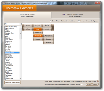 AllWebMenus Pro screenshot 12