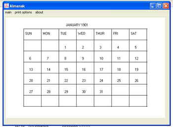 Almanak screenshot