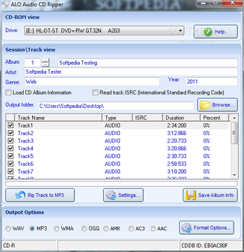 ALO Audio CD Ripper screenshot