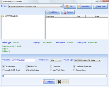 ALO CD & DVD Burner screenshot 2