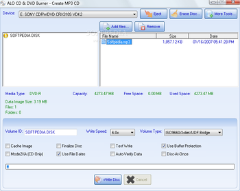 ALO CD & DVD Burner screenshot 4