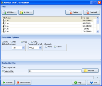 ALO RM to MP3 Converter screenshot 2
