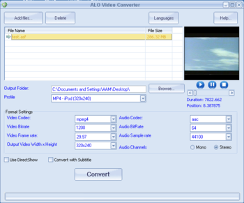 ALO Video Converter screenshot