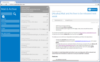 Aloaha MailAndArchive screenshot