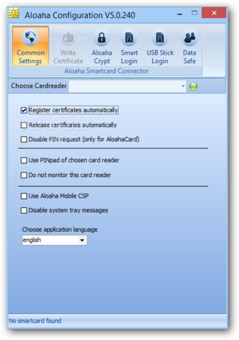 Aloaha Smartcard Connector screenshot 5