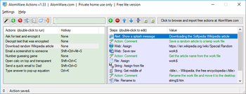 AlomWare Actions screenshot 2