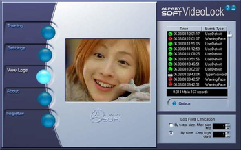 Alparysoft VideoLock for Webcam screenshot