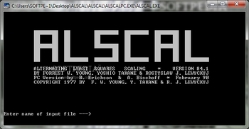 ALSCAL screenshot