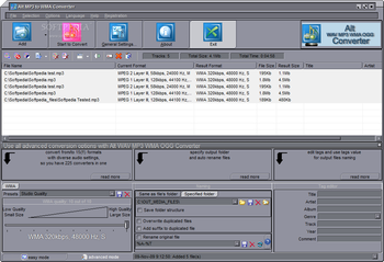 Alt MP3 to WMA Converter screenshot