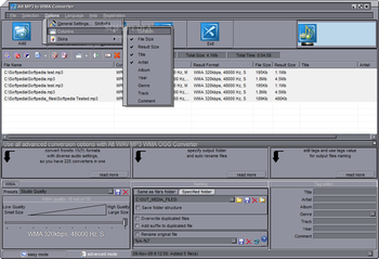 Alt MP3 to WMA Converter screenshot 3