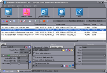 Alt WAV to MP3 Converter screenshot
