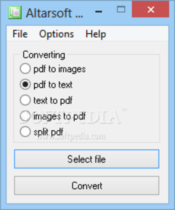 Altarsoft PDF Converter screenshot