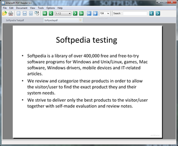 Altarsoft PDF Reader screenshot