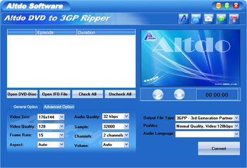 Altdo DVD to 3GP  Ripper screenshot 2