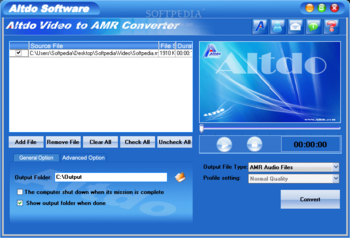 Altdo Video to AMR MP3 AAC Converter screenshot