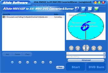 Altdo WMV&ASF to AVI WMV DVD Converter&Burner screenshot 2