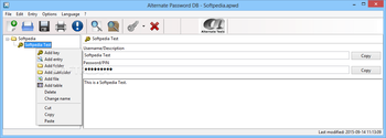 Alternate Password DB screenshot