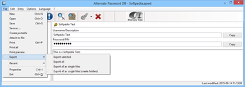 Alternate Password DB screenshot 2