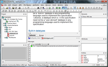 Altova Authentic Community Edition screenshot