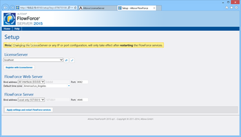 Altova FlowForce Server screenshot
