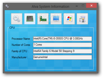 Alva System Information screenshot 2