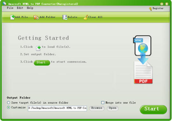 Amacsoft HTML to PDF Converter screenshot