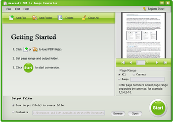 Amacsoft PDF to Image Converter screenshot
