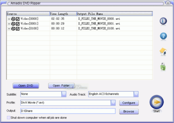 Amadis DVD Ripper screenshot
