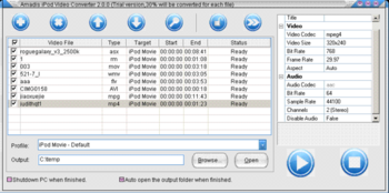 Amadis iPod Video Converter screenshot