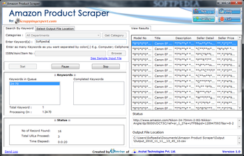 Amazon Product Scraper screenshot
