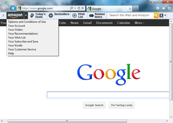 Amazon Toolbar IE screenshot