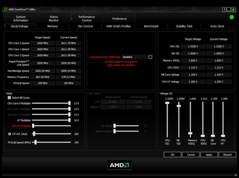 AMD OverDrive screenshot