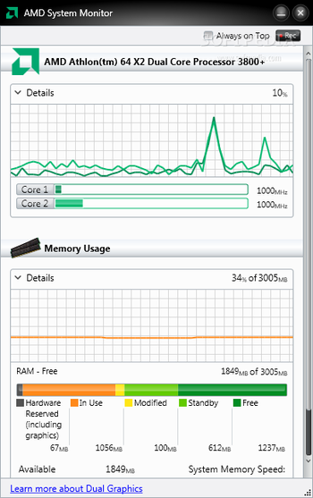 AMD System Monitor screenshot 2