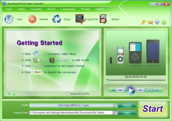 Amediasoft iPod Video Converter screenshot