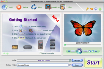 Amediasoft Video to MP4 Converter screenshot